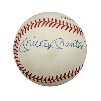 Mickey Mantle, Willie Mays, & Duke Snider Signed Official National League Baseball
